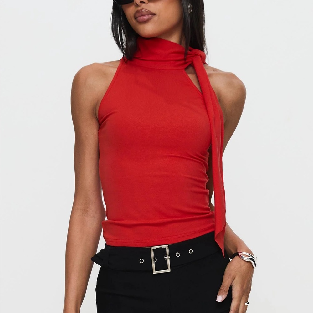 Princess Polly Mathias Top Red - Picture 2 of 3